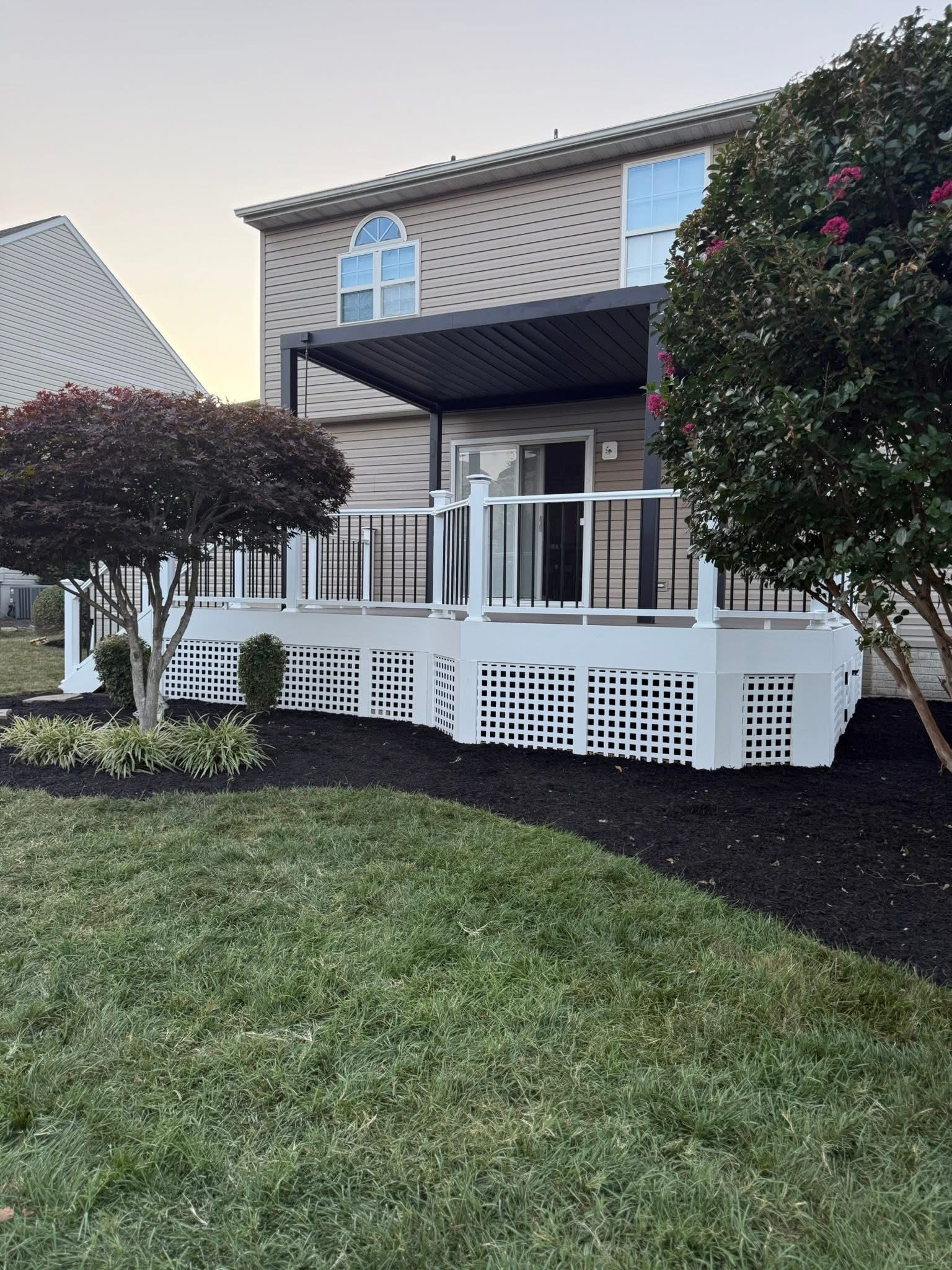 Finished deck and landscape